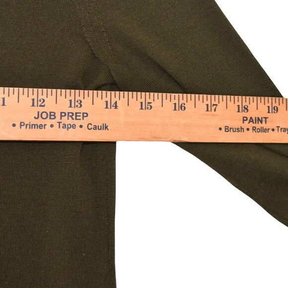 100% Merino Wool Banana Republic Sweater Olive Green Turtleneck Sweater XS Y2K - Picture 7 of 8